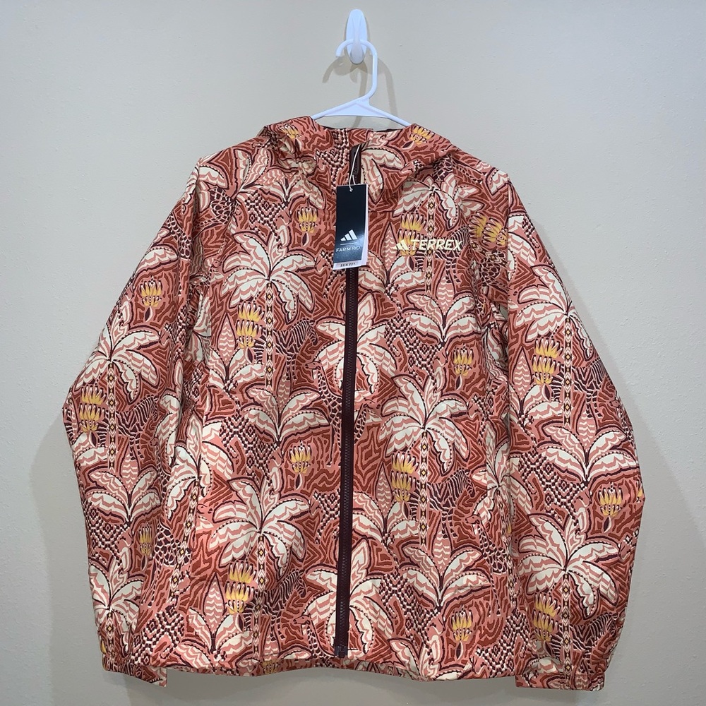 Adidas Terrex x Farm Rio Muti 2L Rain Rdy. Jacket-Size S New